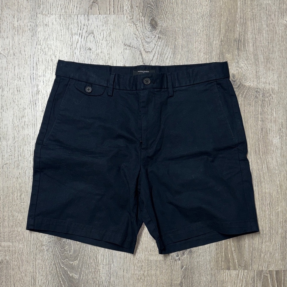 Banana Republic Dark Blue Men's Flat Front Shorts